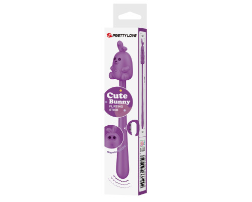 Фиолетовый гибкий вибратор - 14,2 см.