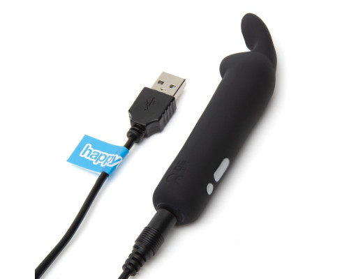 Черная вибропуля с ушками Rechargeable Rabbit Ears Bullet Vibrator