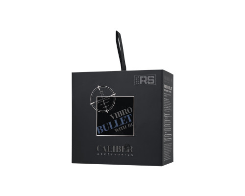 Черная перезаряжаемая вибропуля с пультом ДУ RealStick CALIBER