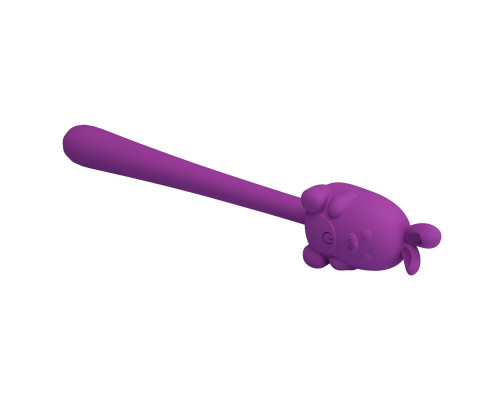 Фиолетовый гибкий вибратор - 14,2 см.