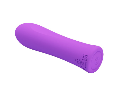 Фиолетовый мини-вибратор Alfreda - 10,2 см.