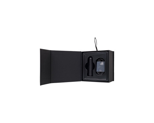 Черная перезаряжаемая вибропуля RealStick CALIBER - 7 см.