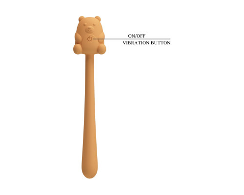 Бежевый универсальный гибкий вибратор - 13,3 см.