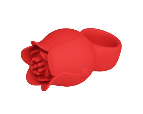 Красный мини-вибратор на палец Jae