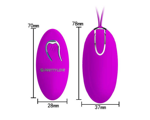 Виброяйцо с нежными волнистыми ребрышками Jacqueline на пульте ДУ