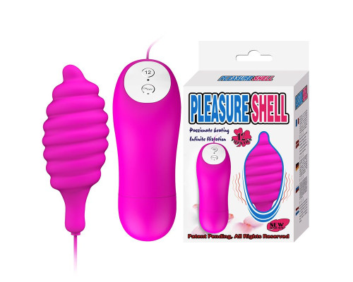 Розовое виброяйцо с рёбрышками