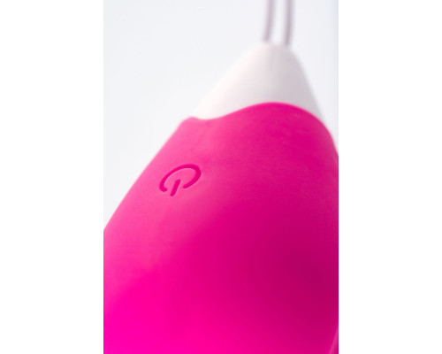 Розово-белое виброяйцо с пультом ДУ