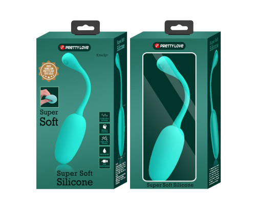 Бирюзовое перезаряжаемое виброяйцо Knucker