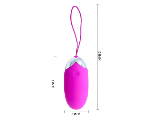 Лловое перезаряжаемое виброяйцо с пультом ДУ