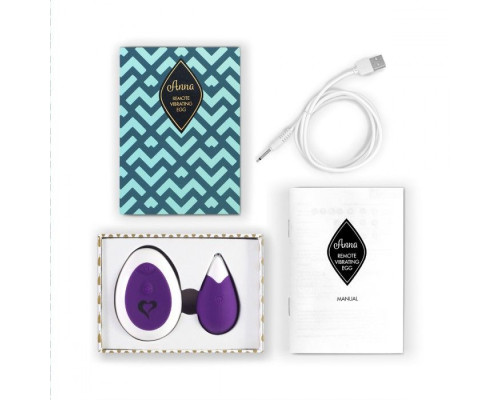 Фиолетовое виброяйцо на радиоуправлении Anna Vibrating Egg Remote