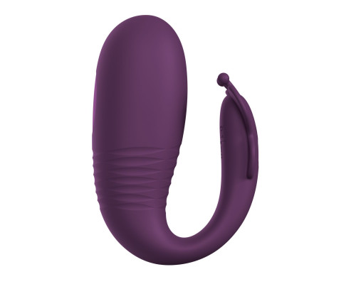 Фиолетовый интерактивный вибростимулятор с поступательными движениями Klay