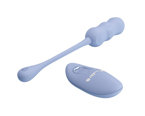 Голубое виброяйцо Leshy с пультом ДУ