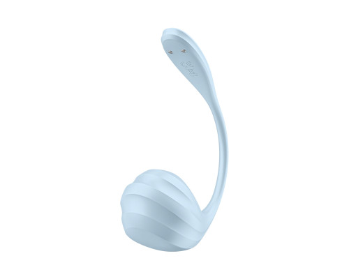 Голубое виброяйцо Smooth Petal