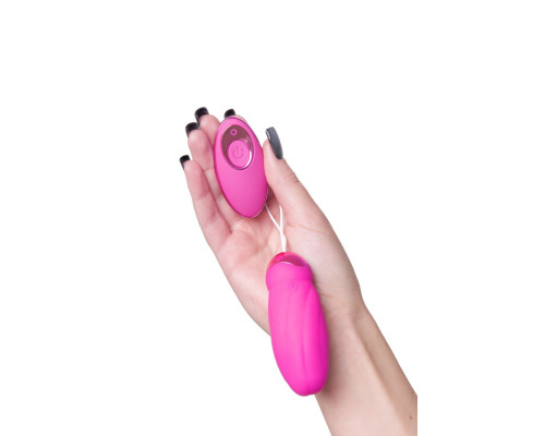 Розовое виброяйцо с пульсирующими шариками Circly