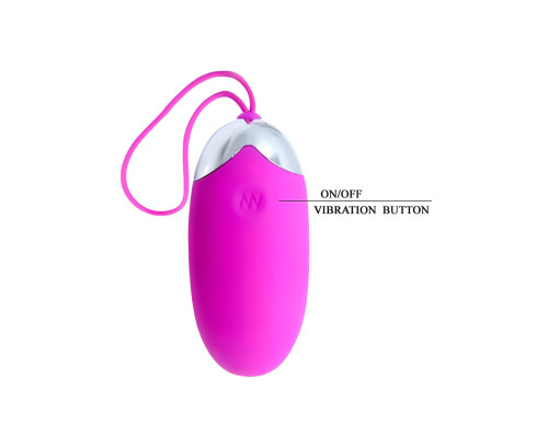 Лловое перезаряжаемое виброяйцо с пультом ДУ