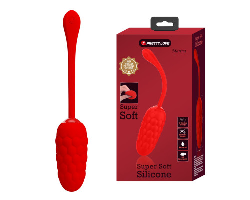 Красное перезаряжаемое виброяйцо Marina