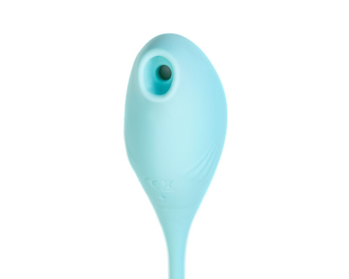 Голубое виброяйцо с вакуум-волновым стимулятором клитора Roow