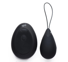 Черное виброяйцо с пультом ДУ 10X Silicone Vibrating Egg