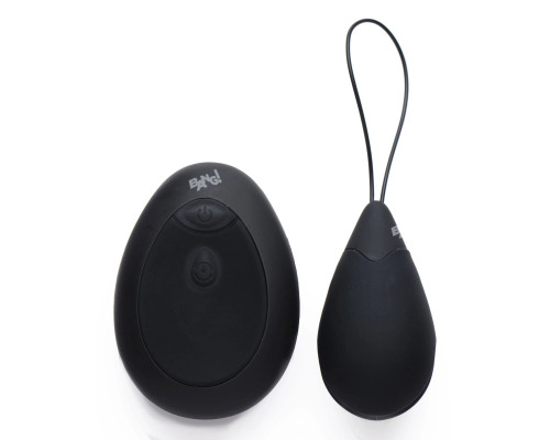 Черное виброяйцо с пультом ДУ 10X Silicone Vibrating Egg