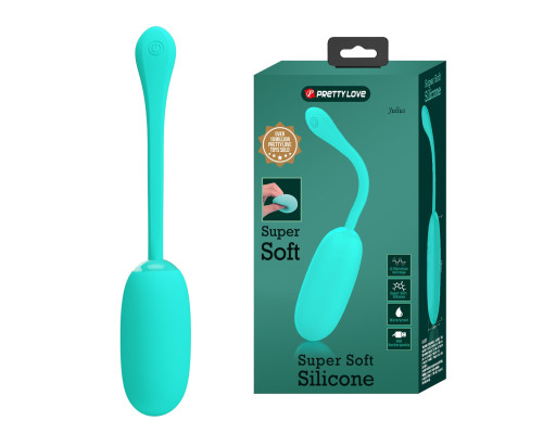 Бирюзовое перезаряжаемое виброяйцо Julius