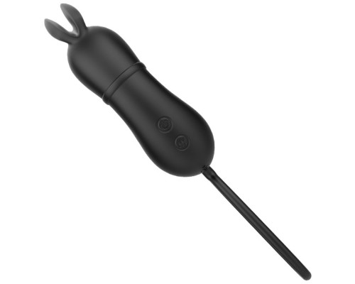 Черное виброяйцо Rosalie в виде зайчика