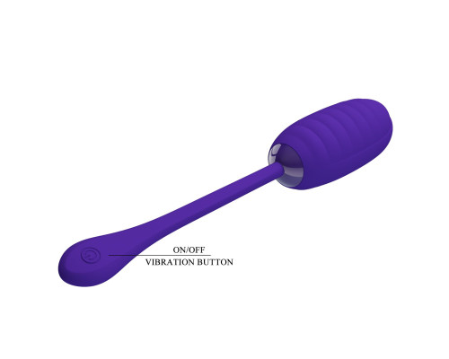 Фиолетовое перезаряжаемое виброяйцо Kirk