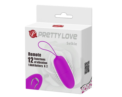 Лиловое виброяйцо Selkie с пультом ДУ