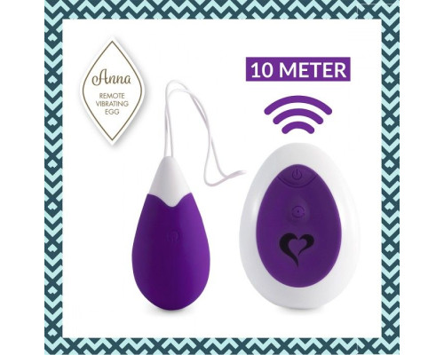 Фиолетовое виброяйцо на радиоуправлении Anna Vibrating Egg Remote