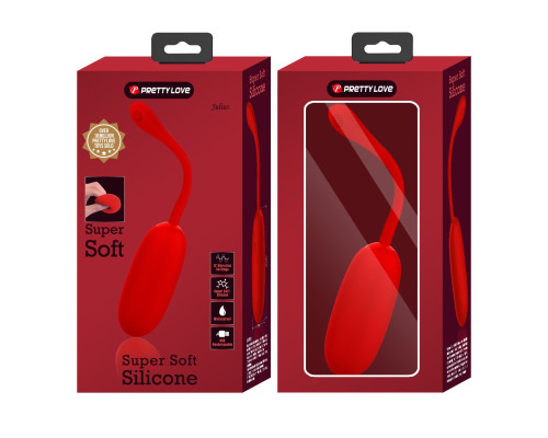 Красное перезаряжаемое виброяйцо Julius