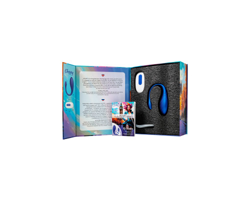 Синее виброяйцо Choppy с управлением через приложение