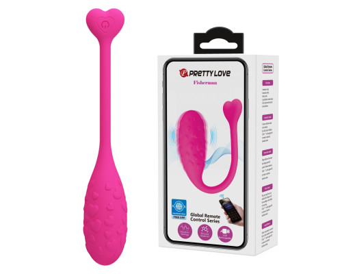 Розовое виброяйцо Fisherman с управлением через приложение