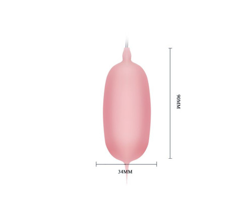 Розовое виброяйцо с проводным пультом управления Eleanora