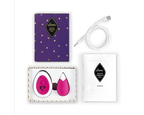 Розовое виброяйцо на радиоуправлении Anna Vibrating Egg Remote