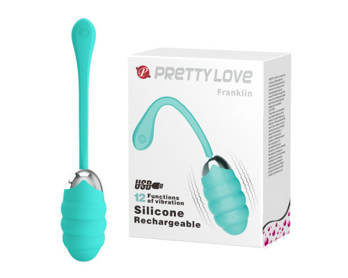 Зеленое перезаряжаемое виброяйцо Franklin