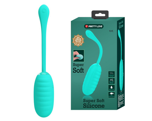 Бирюзовое перезаряжаемое виброяйцо Kirk