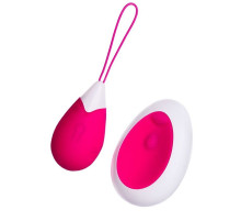 Розово-белое виброяйцо с пультом ДУ