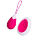 Розово-белое виброяйцо с пультом ДУ