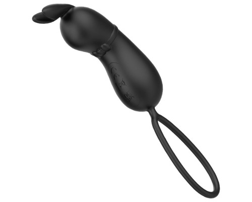 Черное виброяйцо Rosalie в виде зайчика