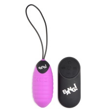 Лиловое ребристое виброяйцо с пультом ДУ 28X Ribbed Silicone Egg