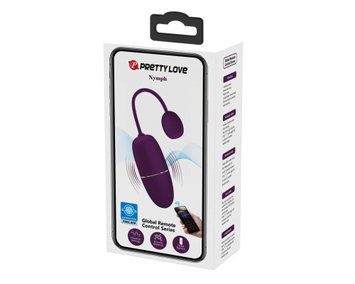 Фиолетовое виброяйцо Nymph с управлением через приложение