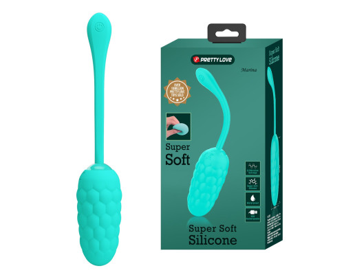 Бирюзовое перезаряжаемое виброяйцо Marina