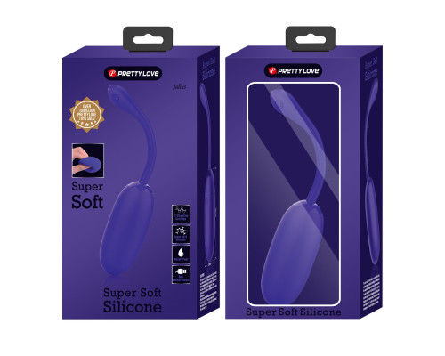 Фиолетовое перезаряжаемое виброяйцо Julius