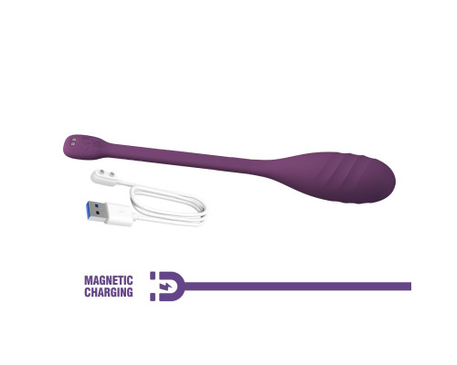 Фиолетовое интерактивное виброяйцо Leviathan