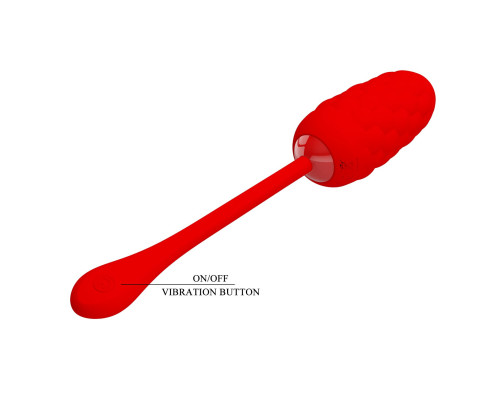 Красное перезаряжаемое виброяйцо Marina