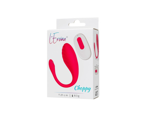 Ярко-розовое виброяйцо с пультом ДУ Choppy