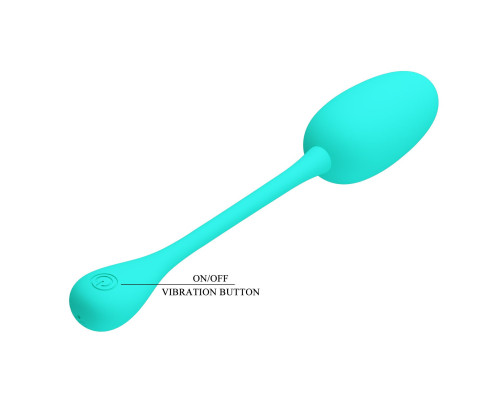 Бирюзовое перезаряжаемое виброяйцо Knucker