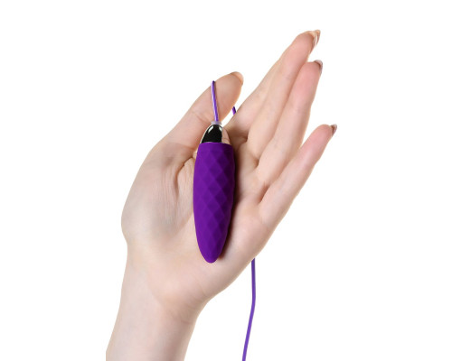 Фиолетовое узенькое виброяйцо с пультом управления A-Toys Cony, работающее от USB