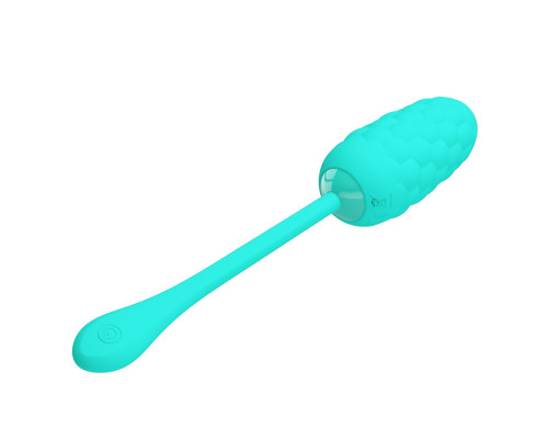 Бирюзовое перезаряжаемое виброяйцо Marina