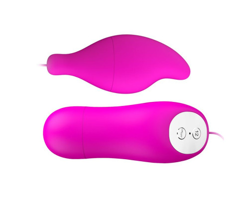 Лиловое виброяйцо Pleasure Shell в форме капли