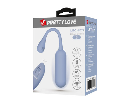Голубое виброяйцо Lechies с пультом ДУ